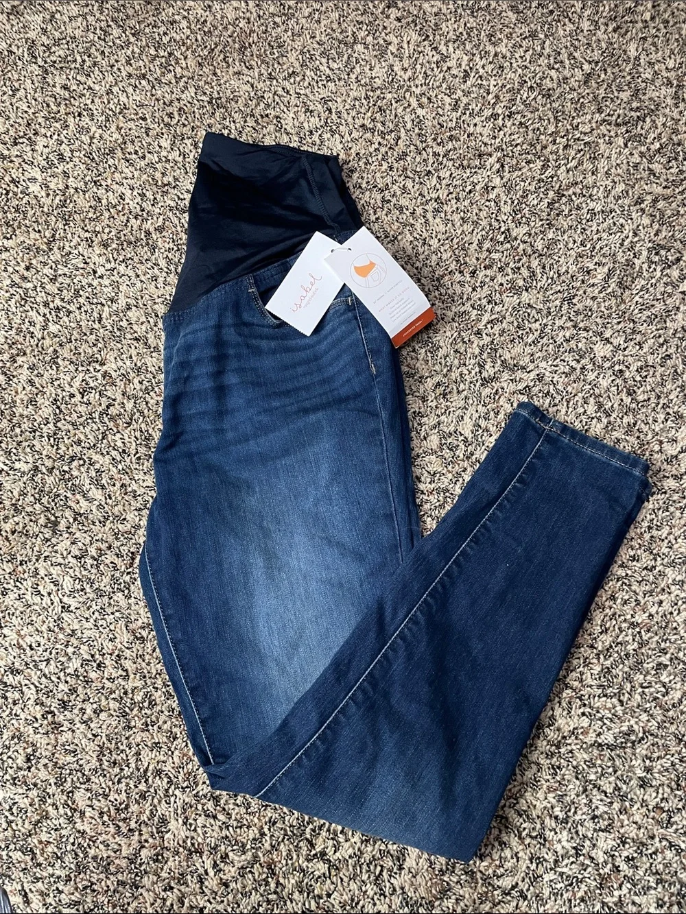 Isabel Maternity Maternity Super Stretch Dark Wash Skinny Jeans Size 8 | NWT